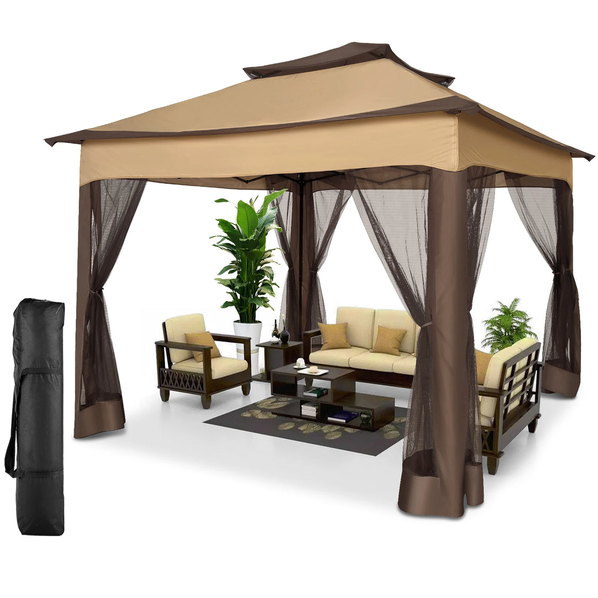 11x11 Pop Up Gazebo with Mosquito Netting