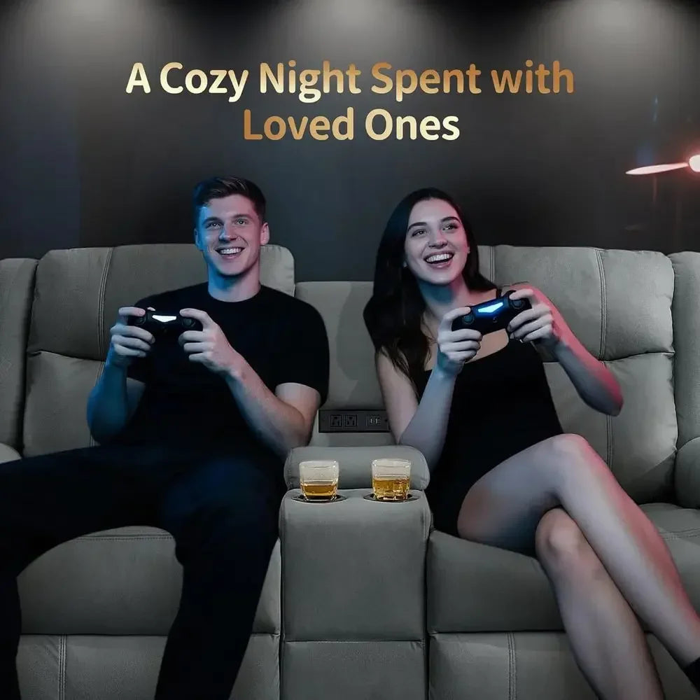 Reclining Loveseat with USB & Cup Holders