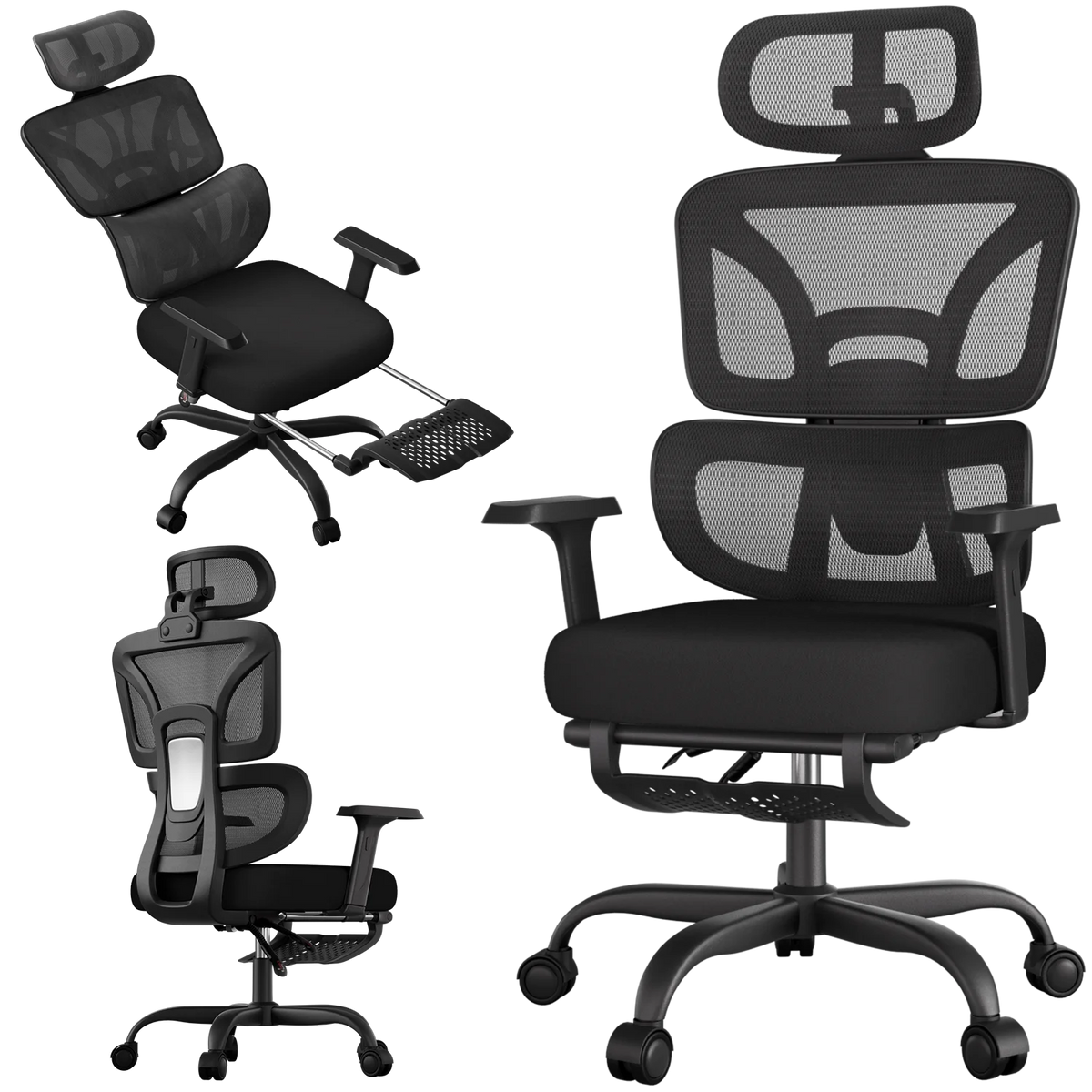 FRODROVIA Mesh Office Chair with Footrest