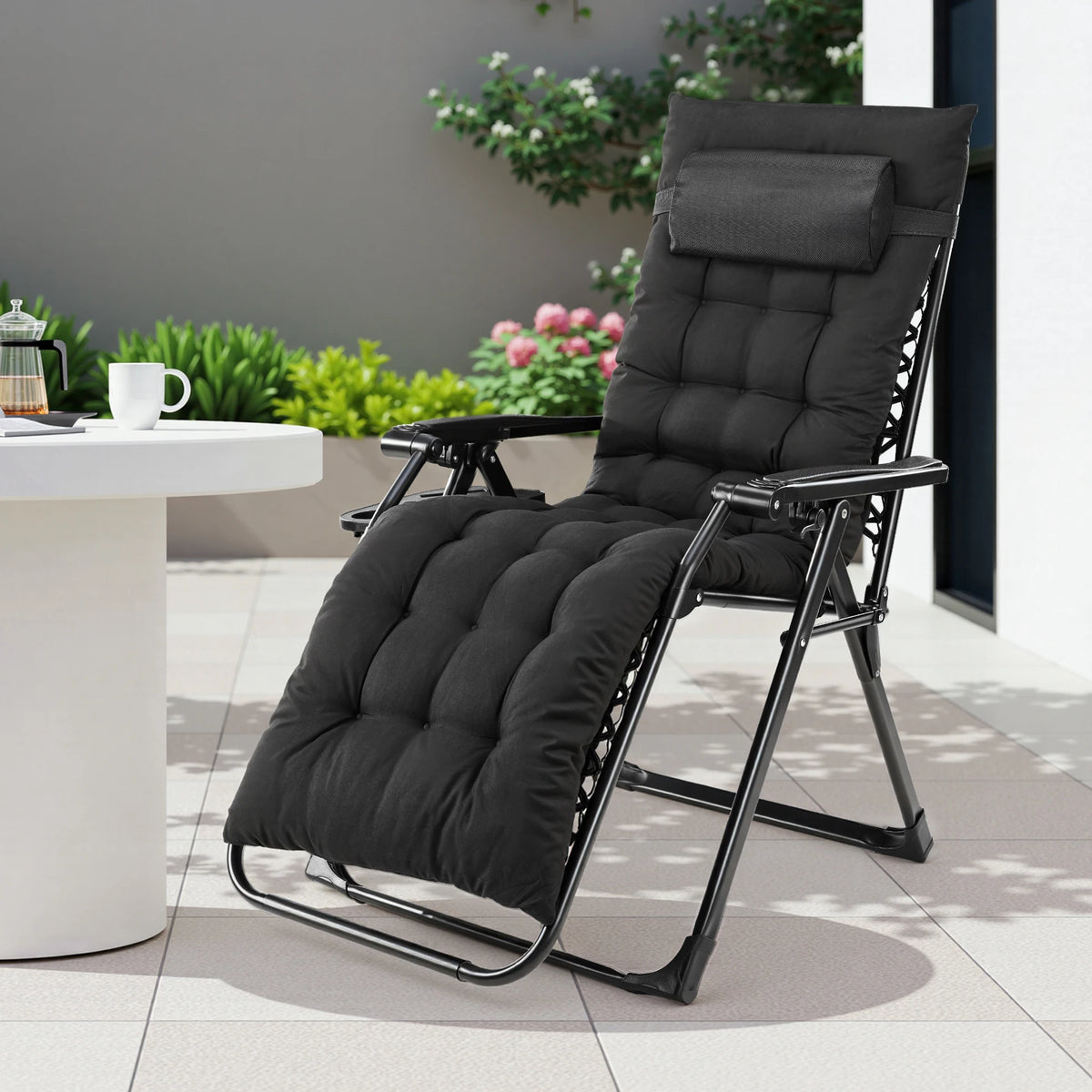 JHK Zero Gravity Lounge Chair with Cup Holder