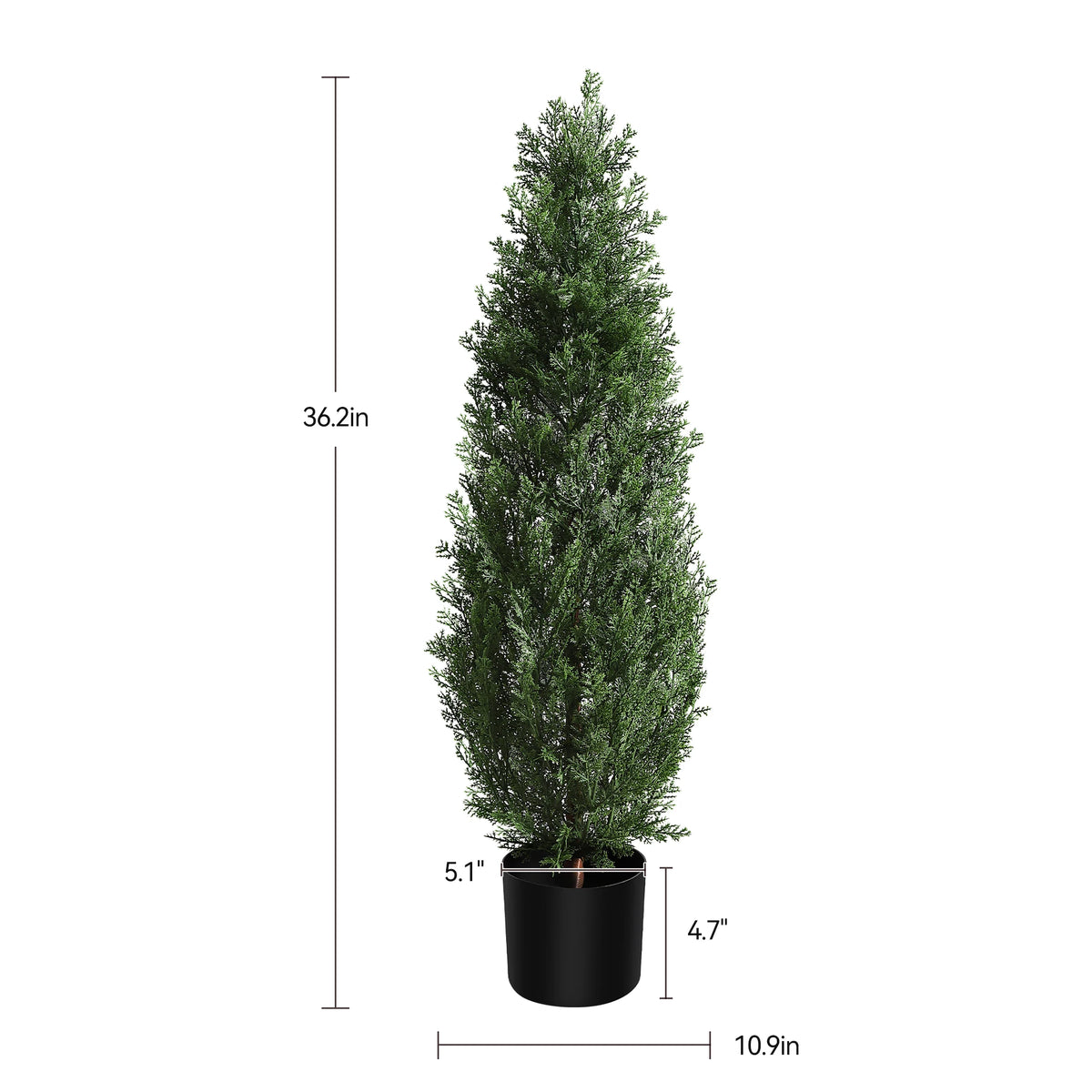 Artificial Topiary Trees 36–60 Inch (Set of 2)