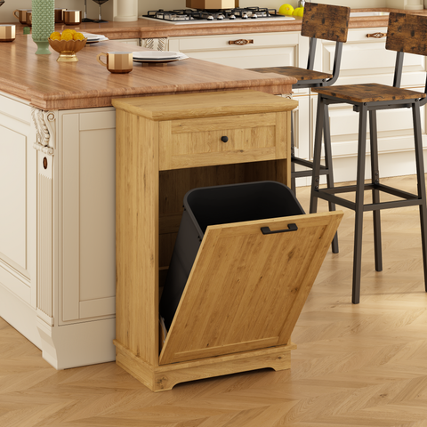 10-Gallon Tilt-Out Trash Cabinet – Natural