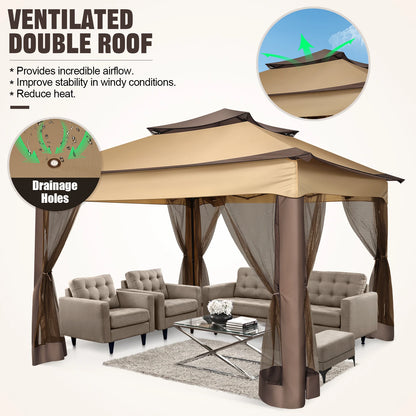 11x11 Pop-Up Gazebo with Mosquito Netting