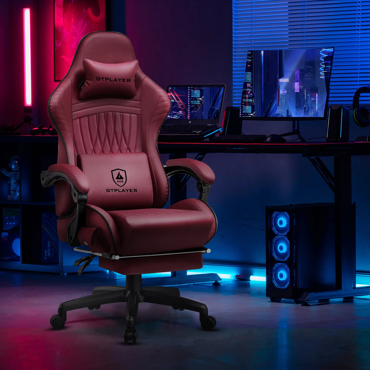 GTPLAYER Gaming Chair with Speakers & Footrest