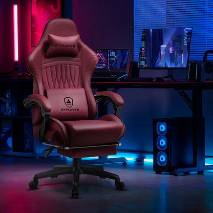 GTPLAYER Gaming Chair with Speakers & Footrest