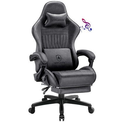 GTPLAYER Gaming Chair with Speakers & Footrest