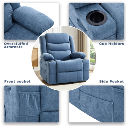 Chenille Swivel Rocker Recliner Chair