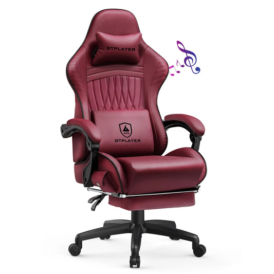 GTPLAYER Gaming Chair with Speakers & Footrest