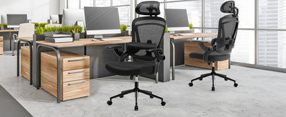 JHK Mesh Office Chair with Flip-Up Arms