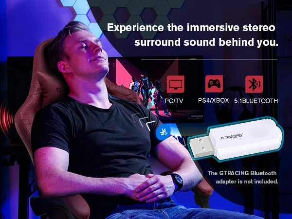 GTPLAYER Gaming Chair with Speakers & Footrest