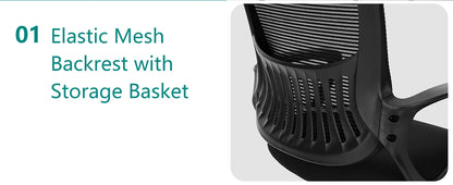 JHK Office Chair without Wheels, Mesh