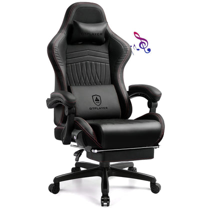 GTPLAYER Gaming Chair with Speakers & Footrest