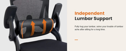 JHK Mesh Office Chair with Flip-Up Arms