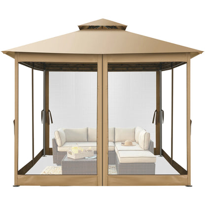 10x10 Heavy Duty Gazebo with Curtains