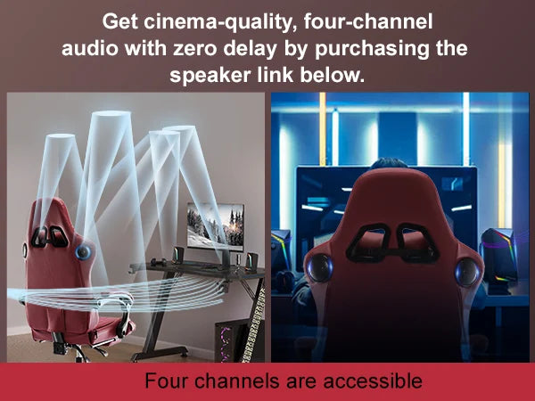 GTPLAYER Gaming Chair with Speakers & Footrest