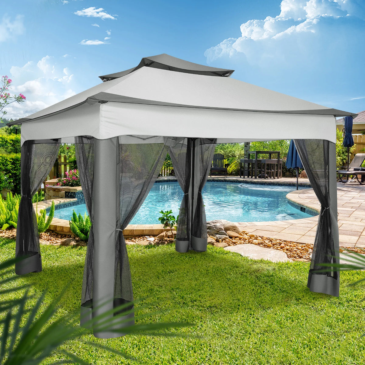 11x11 Pop-Up Gazebo with Mosquito Netting