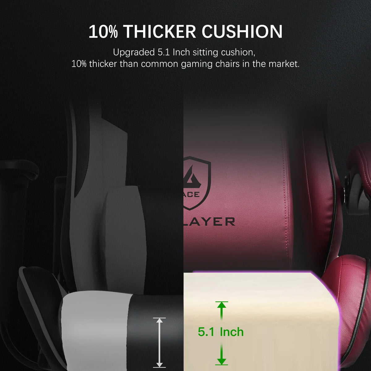 GTPLAYER Gaming Chair with Speakers & Footrest