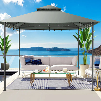 10x10 Heavy Duty Gazebo with Curtains