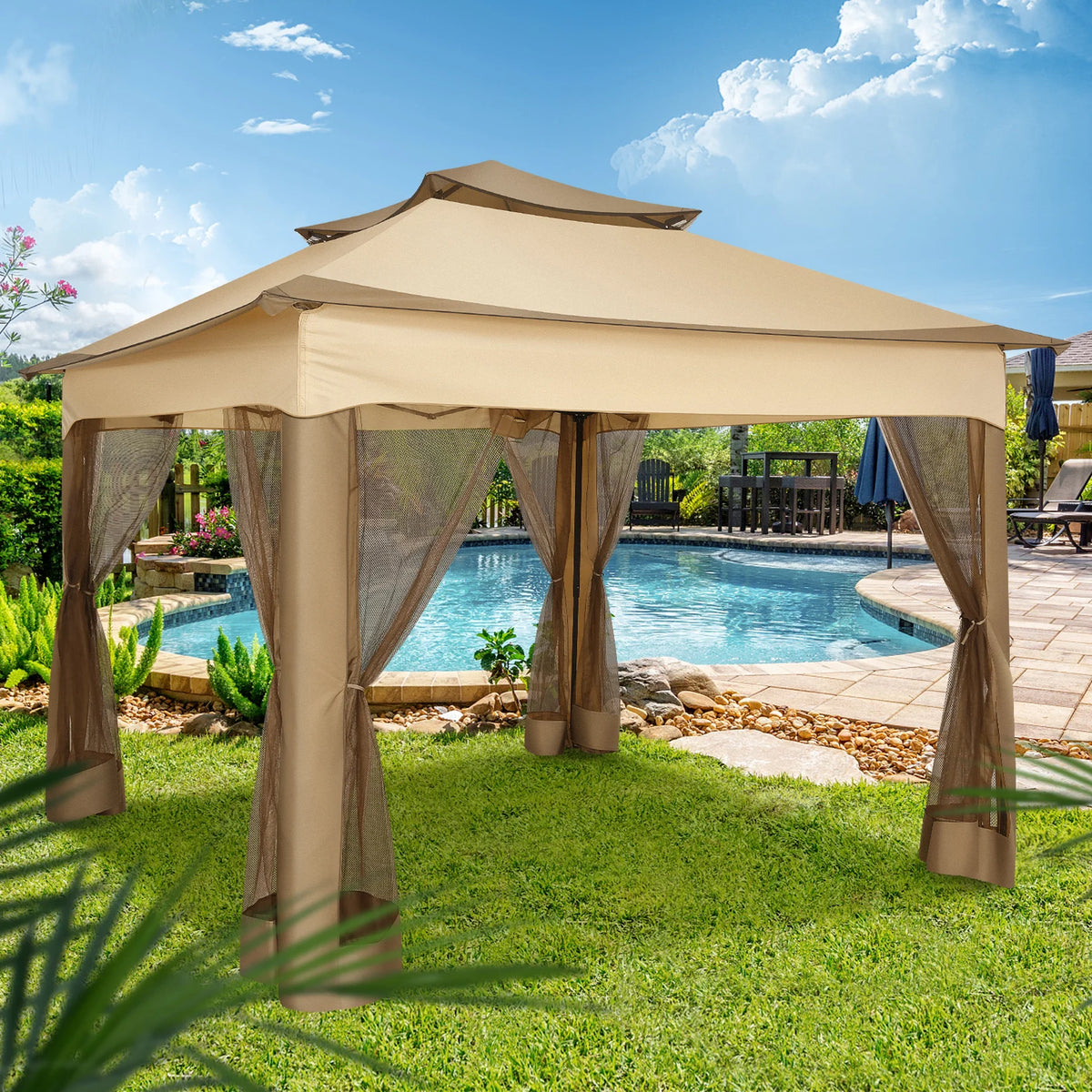 11x11 Pop-Up Gazebo with Mosquito Netting