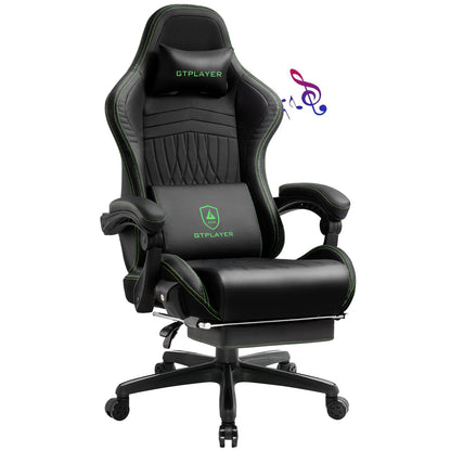 GTPLAYER Gaming Chair with Speakers & Footrest