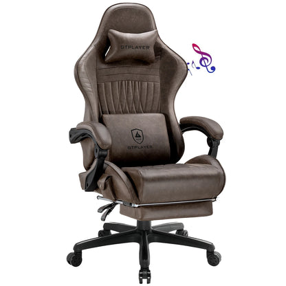 GTPLAYER Gaming Chair with Speakers & Footrest