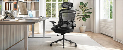 JHK Mesh Office Chair with Flip-Up Arms