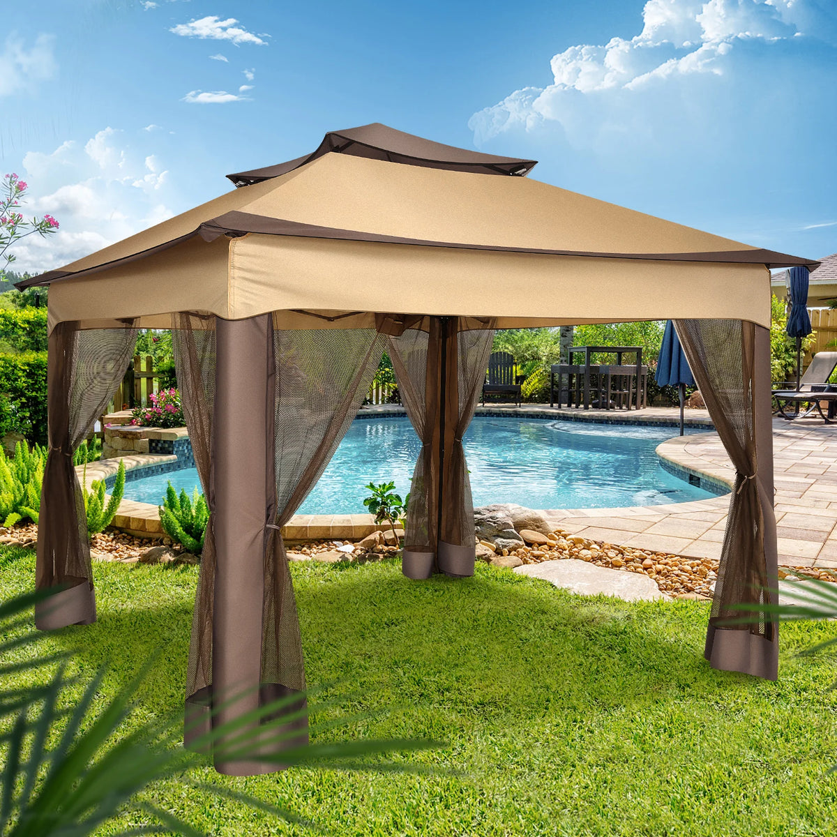 11x11 Pop-Up Gazebo with Mosquito Netting