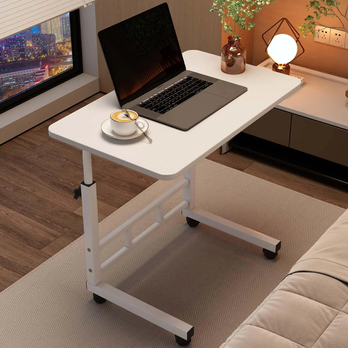 Mobile C-Shaped Standing Desk