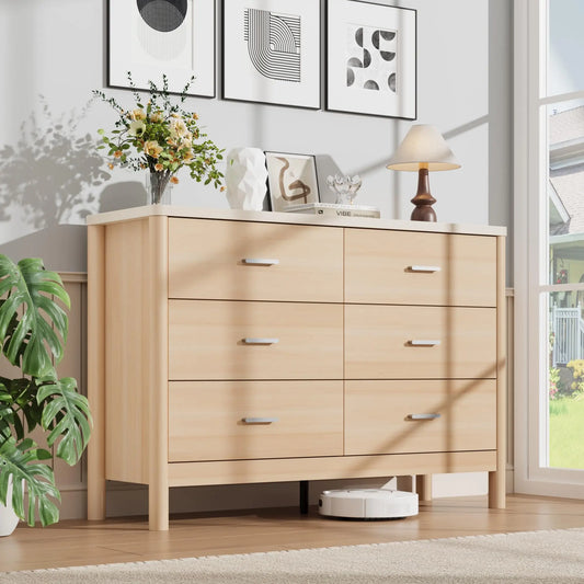 6 Drawer Wooden Dresser