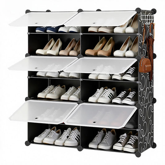 6-Tier Shoe Storage Cabinet with Door