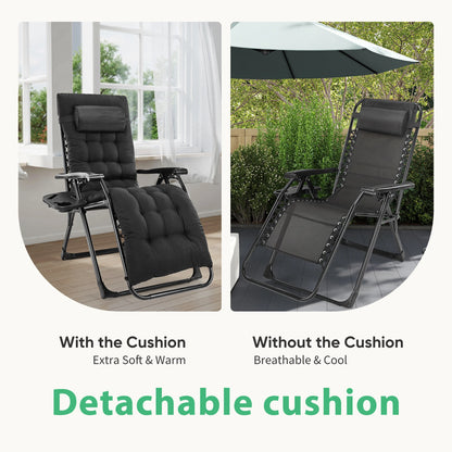JHK Zero Gravity Lounge Chair with Cup Holder