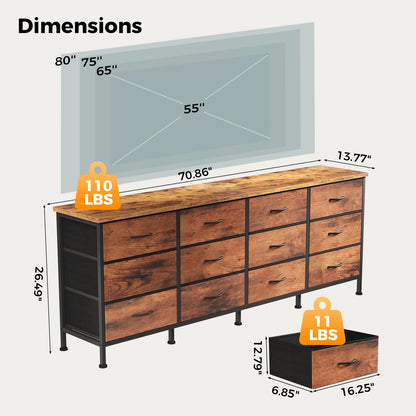 12-Drawer Fabric Storage Cabinet