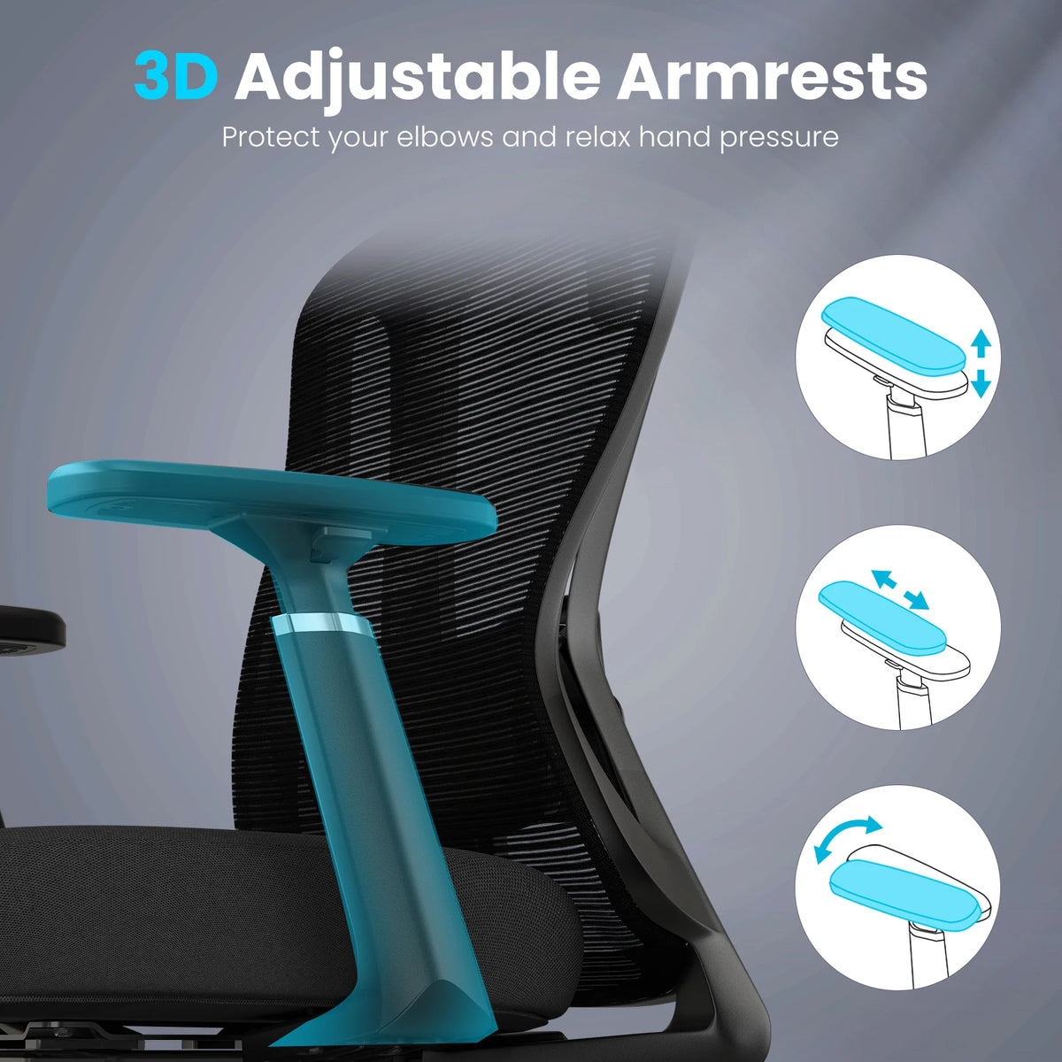 High-Back Ergonomic Office Chair, Heavy Duty