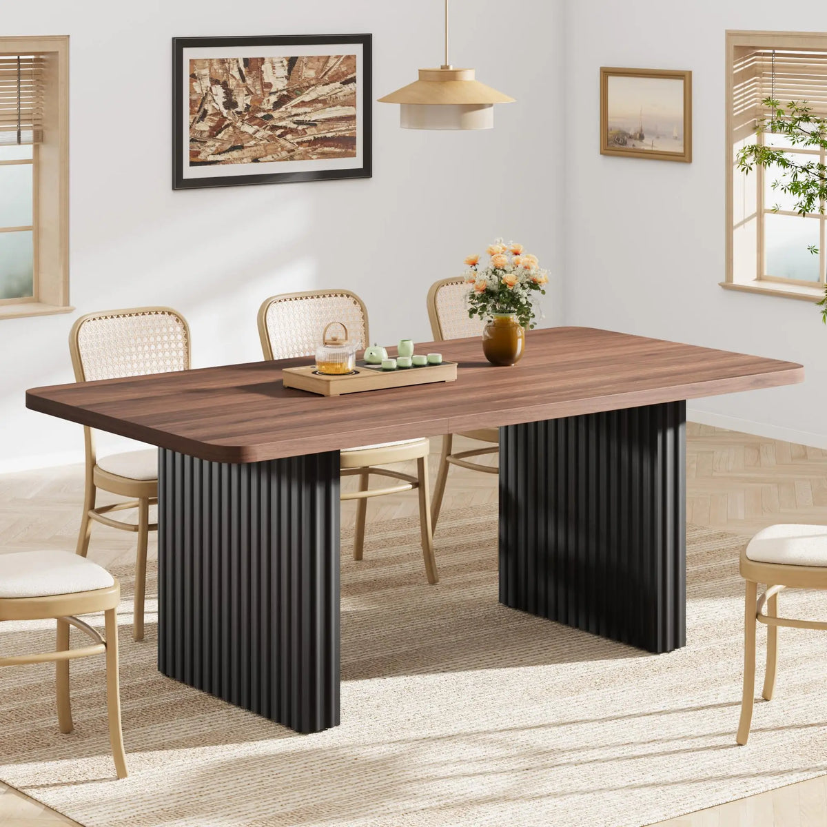 Farmhouse Dining Table for 6-8, 71"