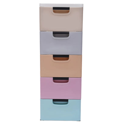 5-Drawer Plastic Storage Dresser Tower