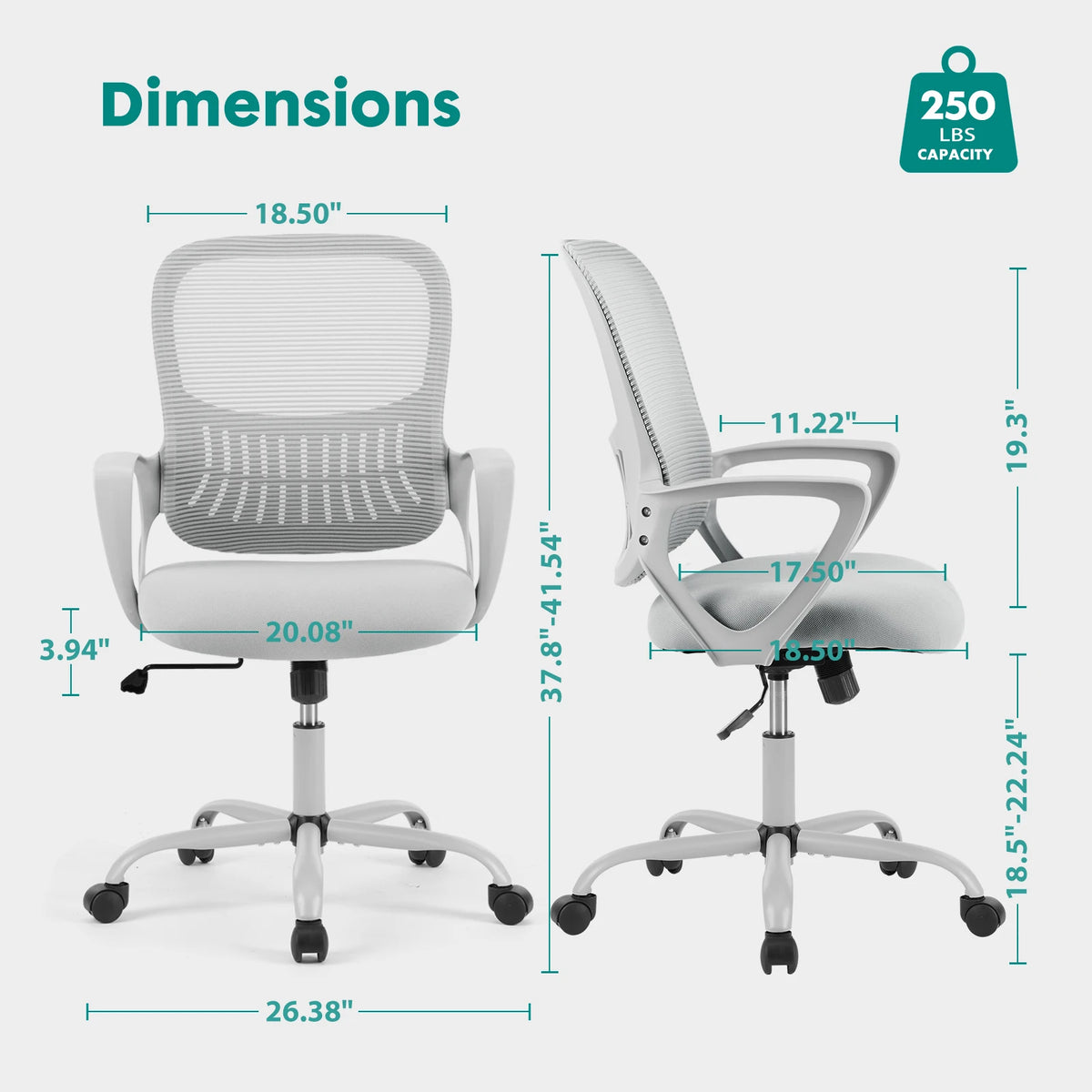 MCQ Fixed Armrest Gaming Office Chair