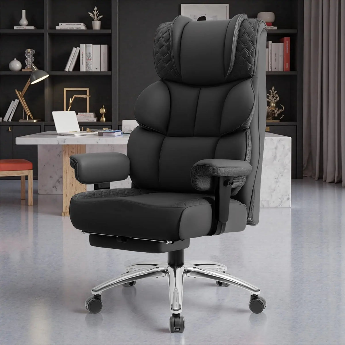 Big & Tall Leather Gaming Office Chair