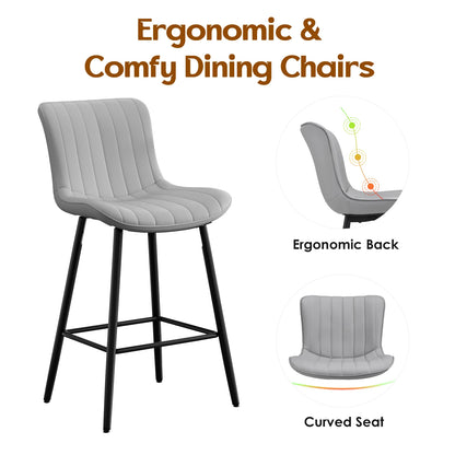 Faux Leather Counter Stools, Set of 2
