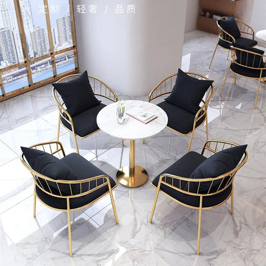 Dining Table & 4 Chairs Set, Restaurant Style