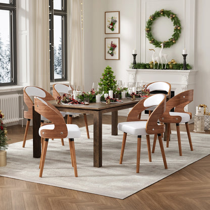 Farini Upholstered Wood Dining Chairs, Set of 2