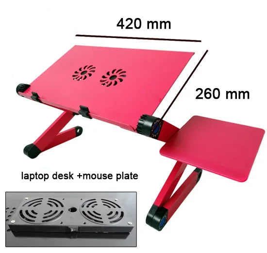 Adjustable Laptop Desk Stand with Cooling Fan