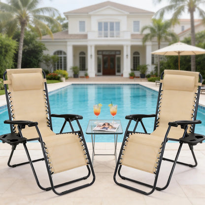JHK Zero Gravity Recliner Chairs, Set of 2