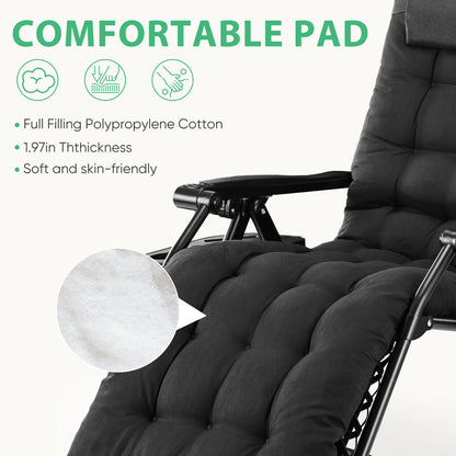 JHK Zero Gravity Lounge Chair with Cup Holder