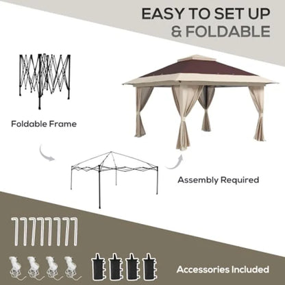 13x13 Pop Up Gazebo, UPF 50+
