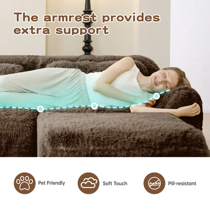 U-Shaped Modular Sofa (Chocolate)