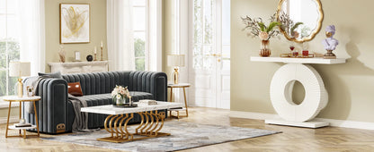 Tribesigns Console Table with Geometric Base