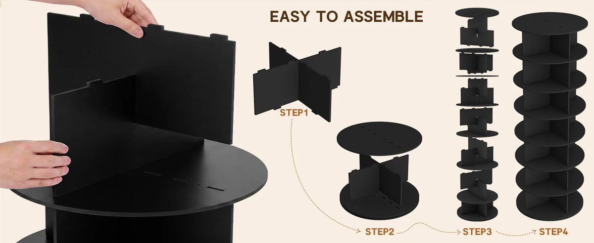 7-Tier Rotating Shoe Rack Tower