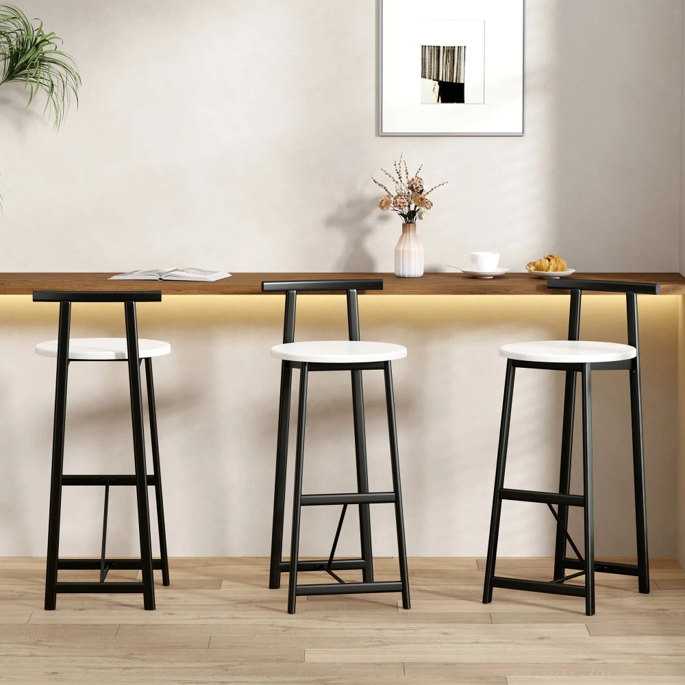 Orraves Metal Counter Bar Stools, Set of 3
