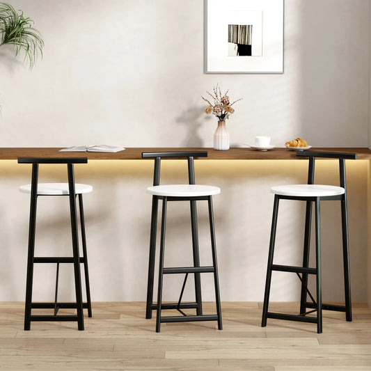 Orraves Metal Counter Bar Stools, Set of 3