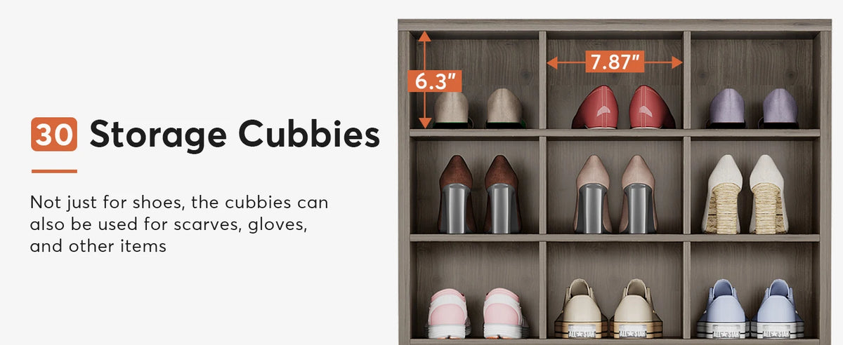 Tribesigns 8-Tier Wood Shoe Cabinet